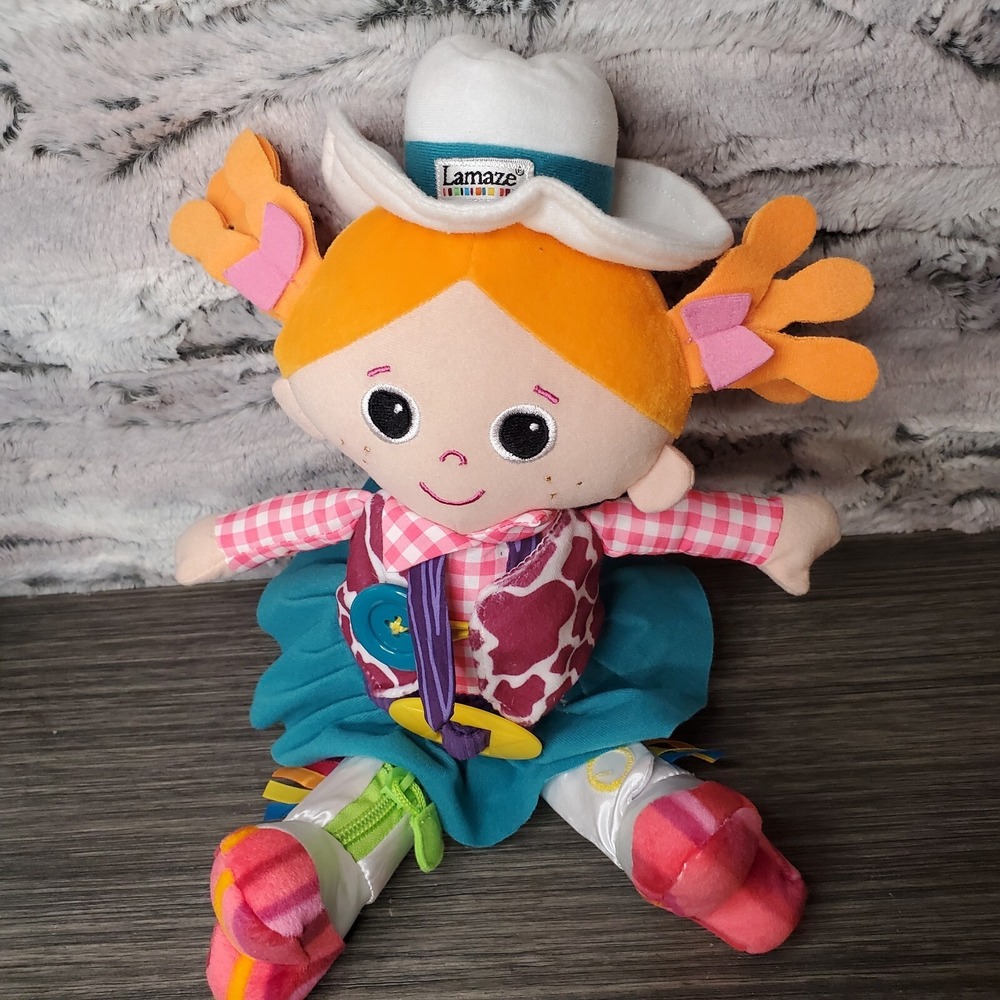 Lamaze Learning to Dress Carly the Cowgirl 14" Cloth Doll Plush Toddler Toy 2011